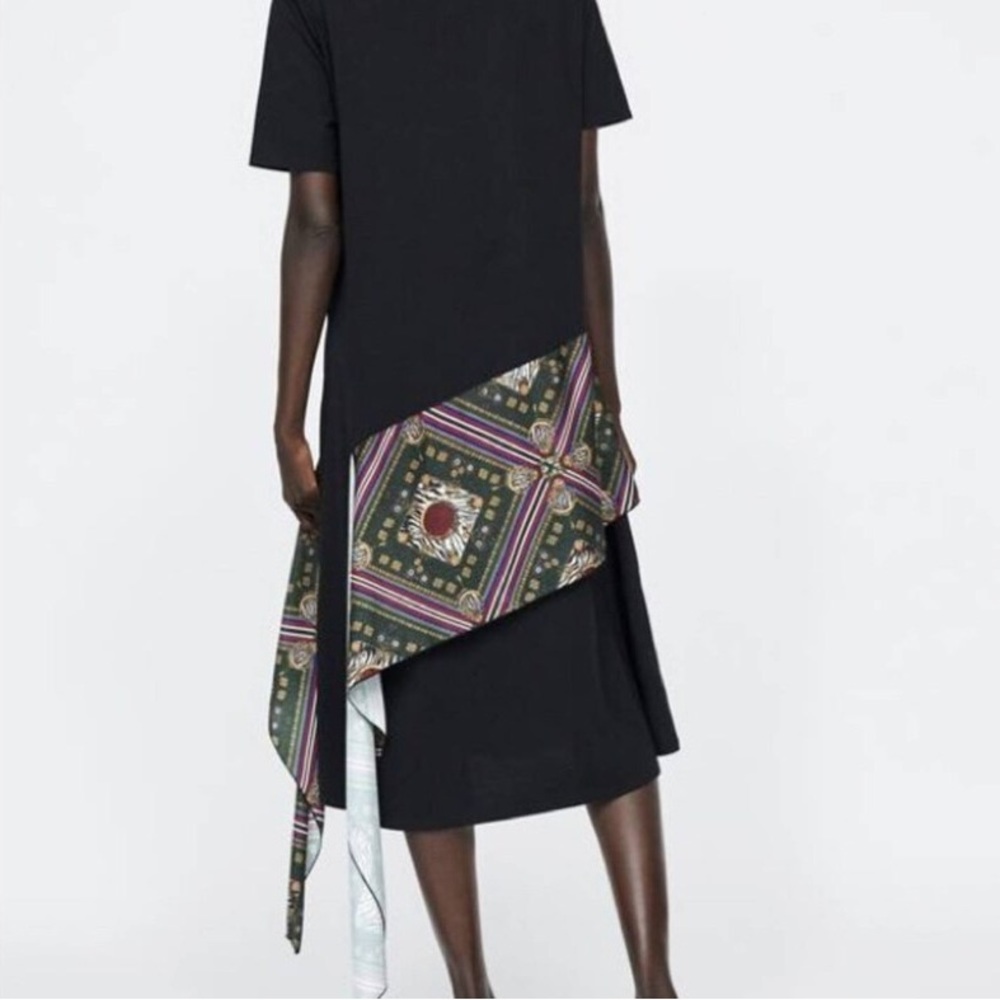 Zara's  Unique Short Sleeves Round Neck Stretchy T-Shirt Dress